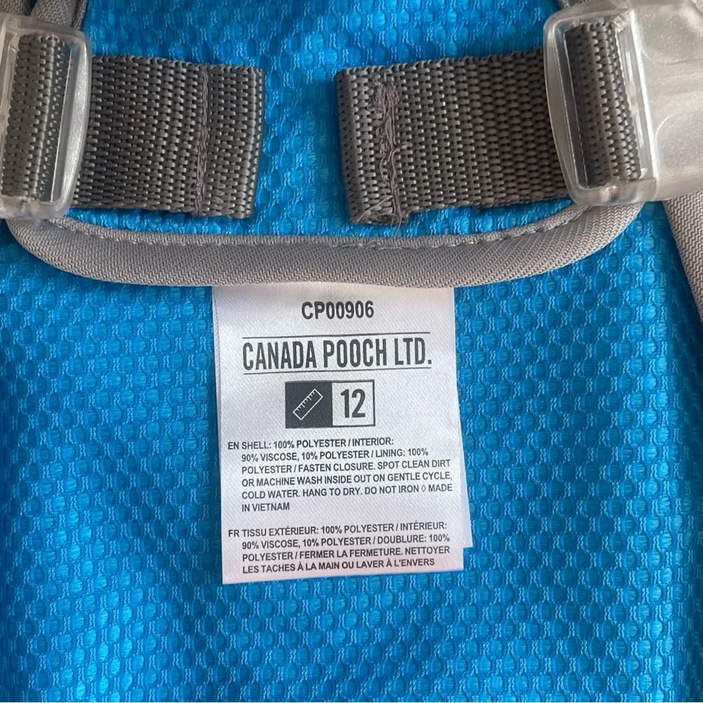 Canada Pooch Chill Seeker Cooling Vest - Blue - Size 12